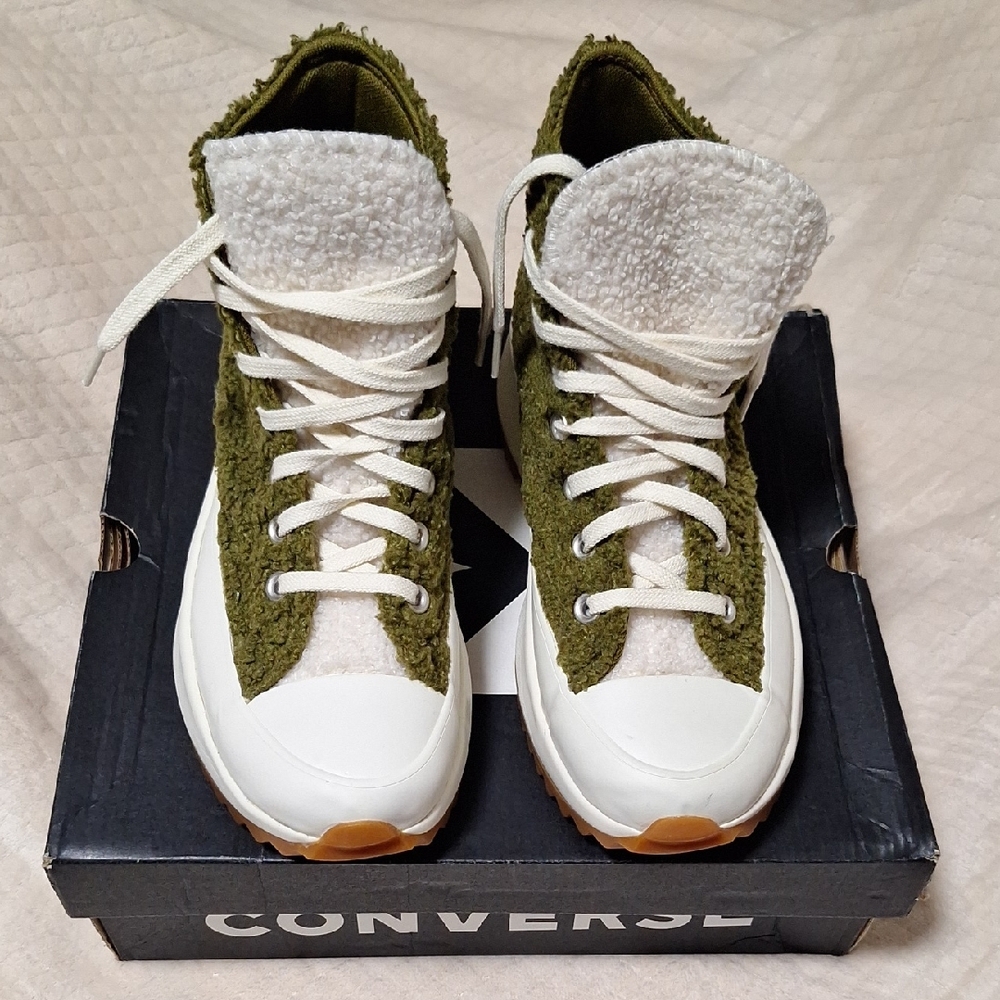 Converse High-Top Sneakers - Olive and Cream